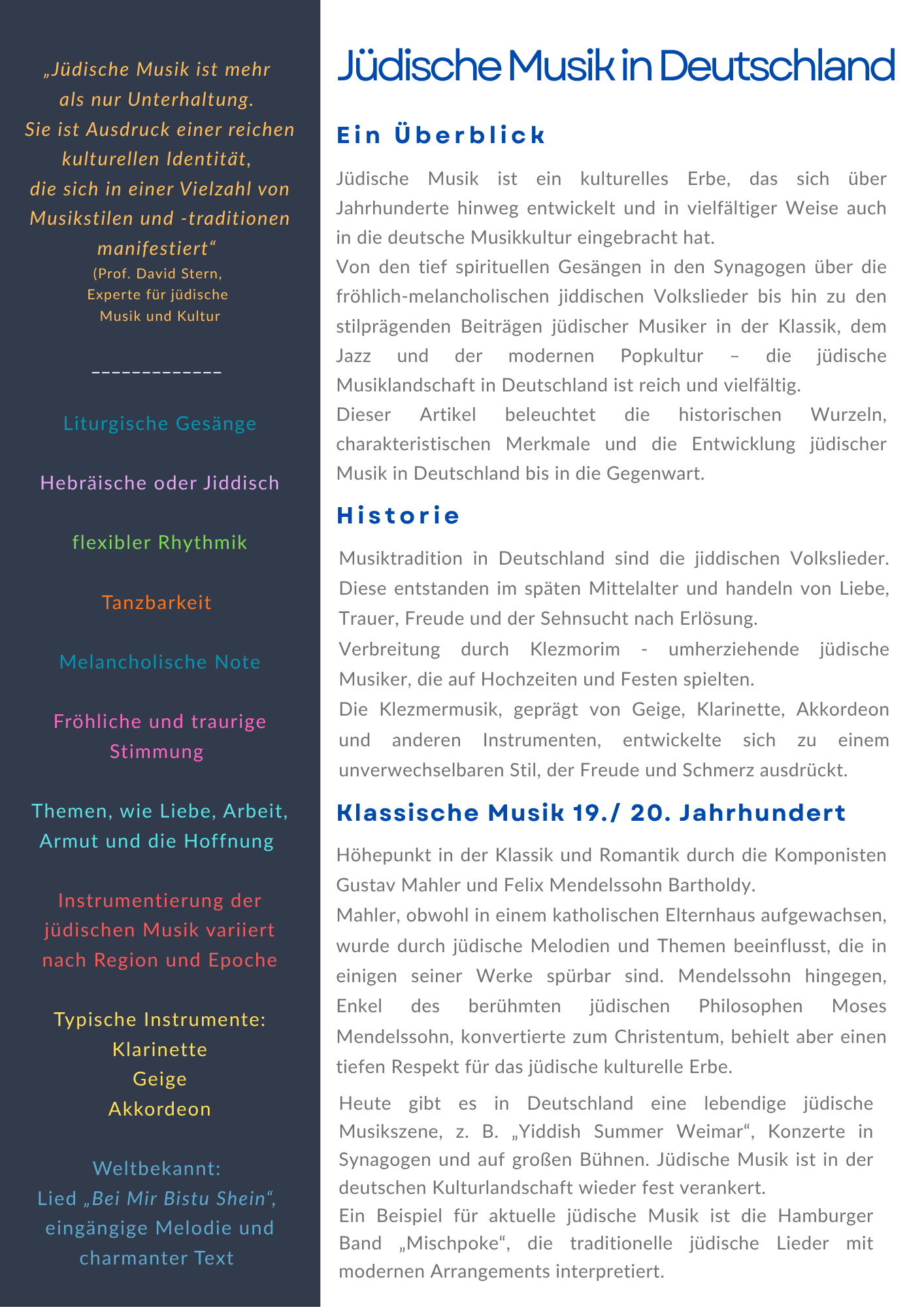 Jüdische Musik in Deutschland